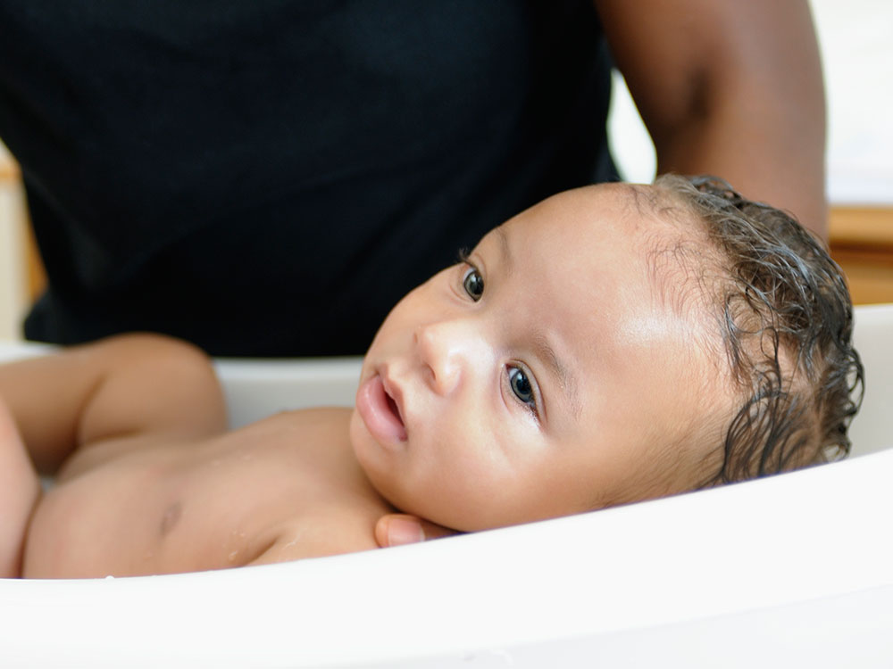 How often can you bathe a 4 month old baby Bathing A Newborn Raising Children Network