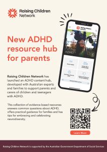 A5 flyer promoting ADHD resources