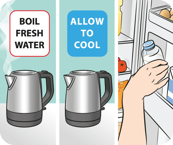 cool boiled water baby