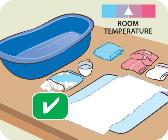 Newborn bath clearance temp