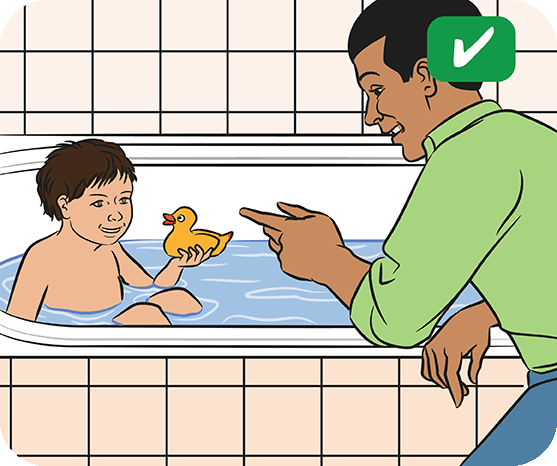 Child Safety At Home Indoors In, Child Bathtub Safety