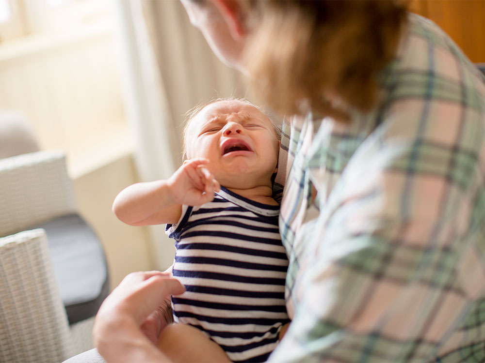 5 month store old baby sick