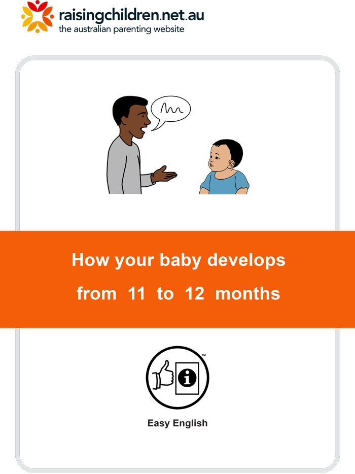 Baby development in easy English, 11-12 months