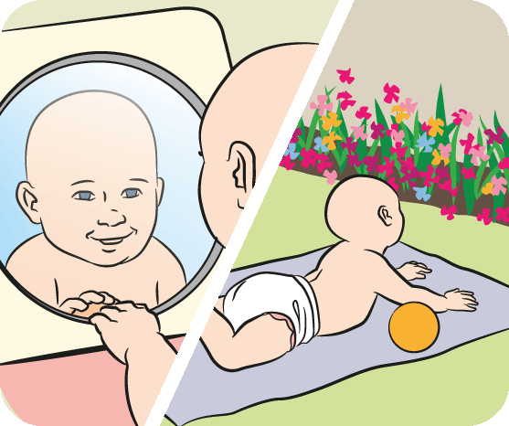 Tummy time for babies: in pictures