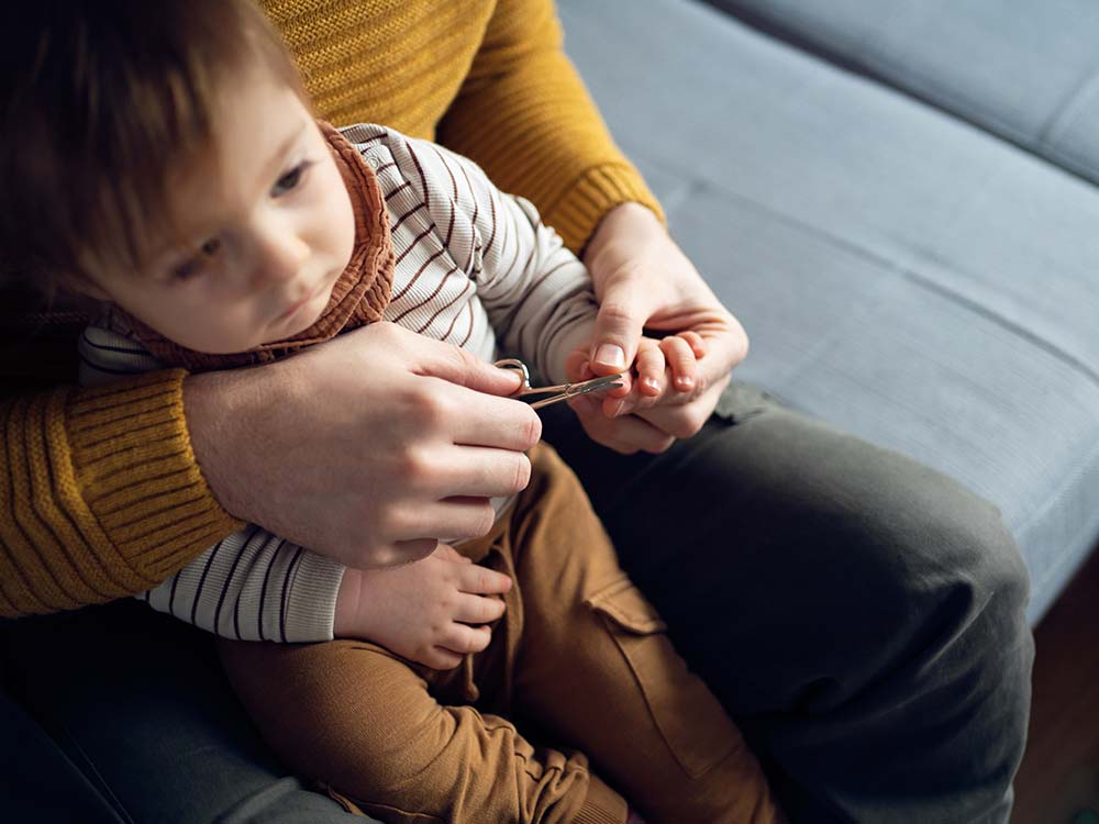 Baby getting fingernails clearance cut