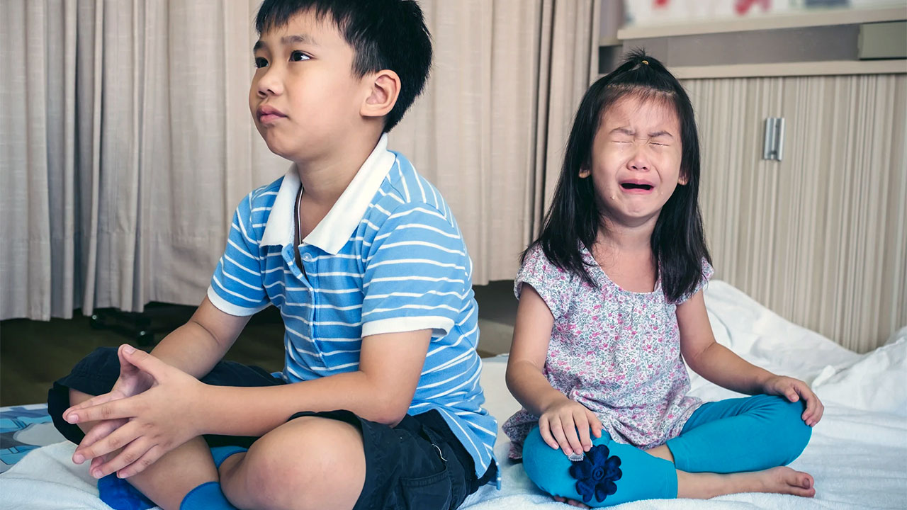 children arguing in playground